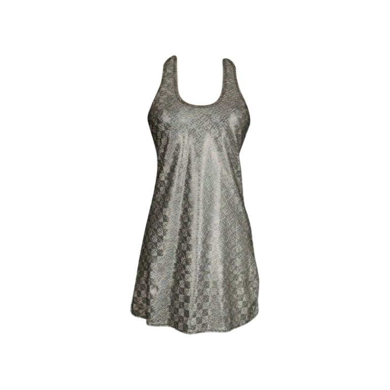 Azzaro Silver Mini Dress For Sale