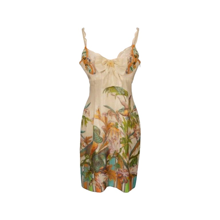Christian Dior Silk Dress Embroidered with Costume Pearls For Sale