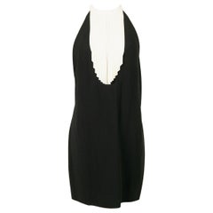 Yves Saint Laurent Short Backless Black and White Dress
