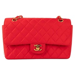 Vintage Chanel Quilted Red Timeless Bag with Golden Metal Elements, 1994/1996