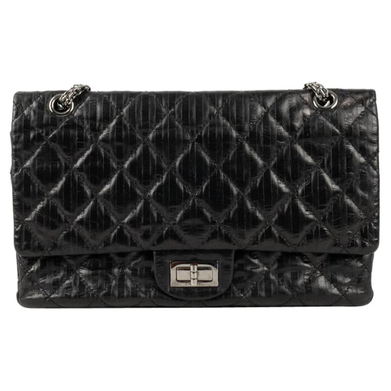 Chanel Black Leather Bag with Silvery Metal Elements, 2008/2009 For Sale