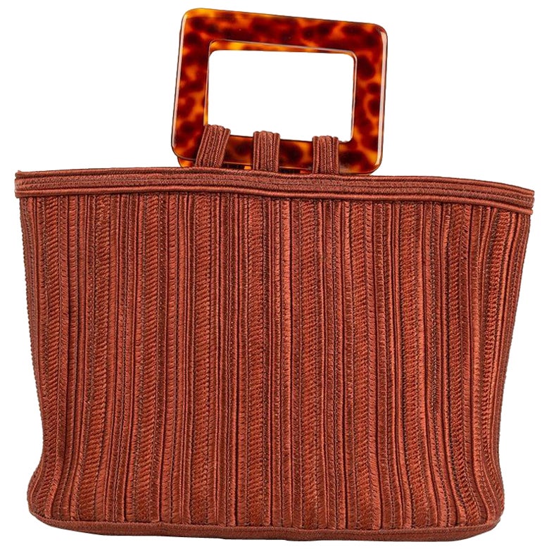 Yves Saint Laurent Handbag with Bakelite Handle For Sale