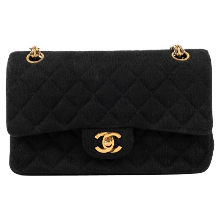 Chanel Quilted Black Fabric Timeless Bag, 1991/1994 For Sale
