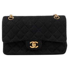 Vintage Chanel Quilted Black Fabric Timeless Bag, 1991/1994