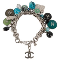 Chanel Silvery Metal Charm Bracelet, 2007
