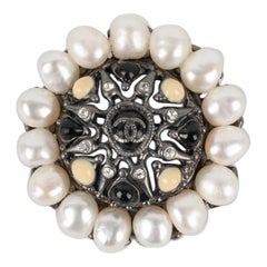 Chanel Dark Silvery Metal Brooch, 2009