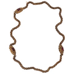 Chanel, Halskette aus goldenem Metall, 1980er-Jahre