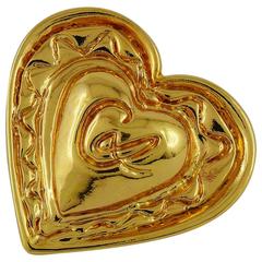 Christian Lacroix Vintage Classic Heart Brooch 6