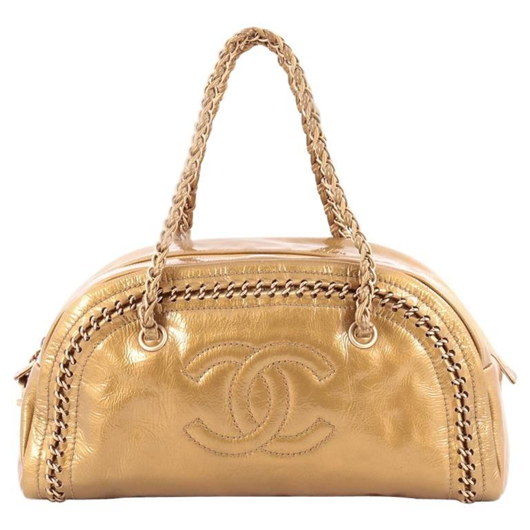 Chanel Luxe Ligne Bowler Bag Patent Medium