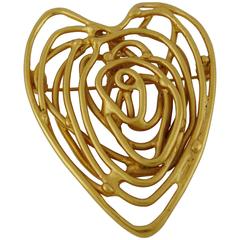Balenciaga Vintage Wired Heart Brooch Pendant 8