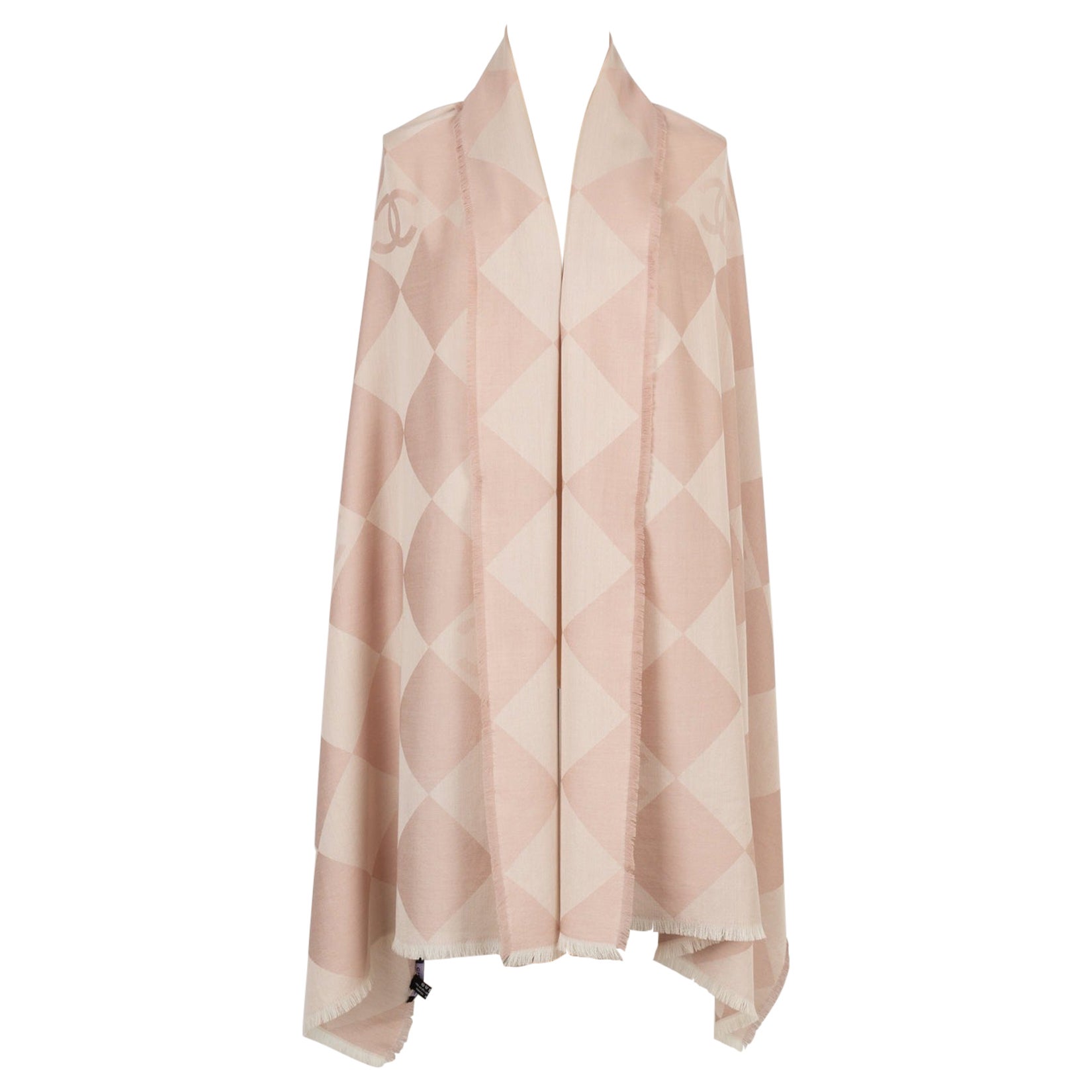 Chanel Cashmere Stole in Pink Tones For Sale