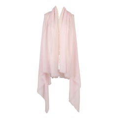 Vintage Chanel Monogrammed Pink Cashmere Stole