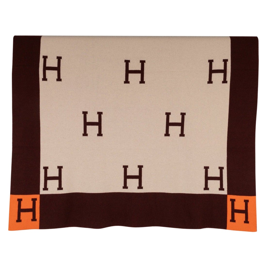 Hermès Cashmere and Wool Plaid/Blanket For Sale