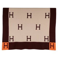 Used Hermès Cashmere and Wool Plaid/Blanket
