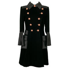 Christian Lacroix Coat of Black Velvet and Silk Haute Couture