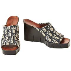 Dior Logo Wedged Mules 2