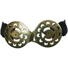 Gherardini Huge Brass Mod Belt, Italy 8