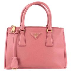 Prada Double Zip Lux Tote Saffiano Leather Mini