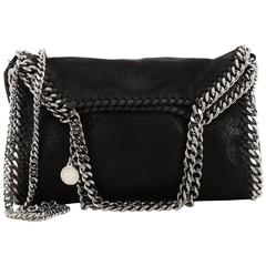 Stella McCartney Falabella Fold Over Crossbody Bag Shaggy Deer Mini