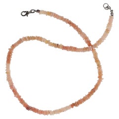AJD 17 Inch Pink Peruvian Opal necklace      Great  Gift