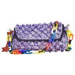 M by Missoni purple with multicoloured chain shoulderbag 