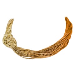 Alberta Ferretti gold tone necklace