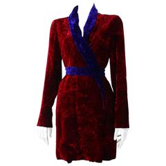 Istante By Gianni Versace Crushed Velvet Evening Coat Fall/Winter 1997