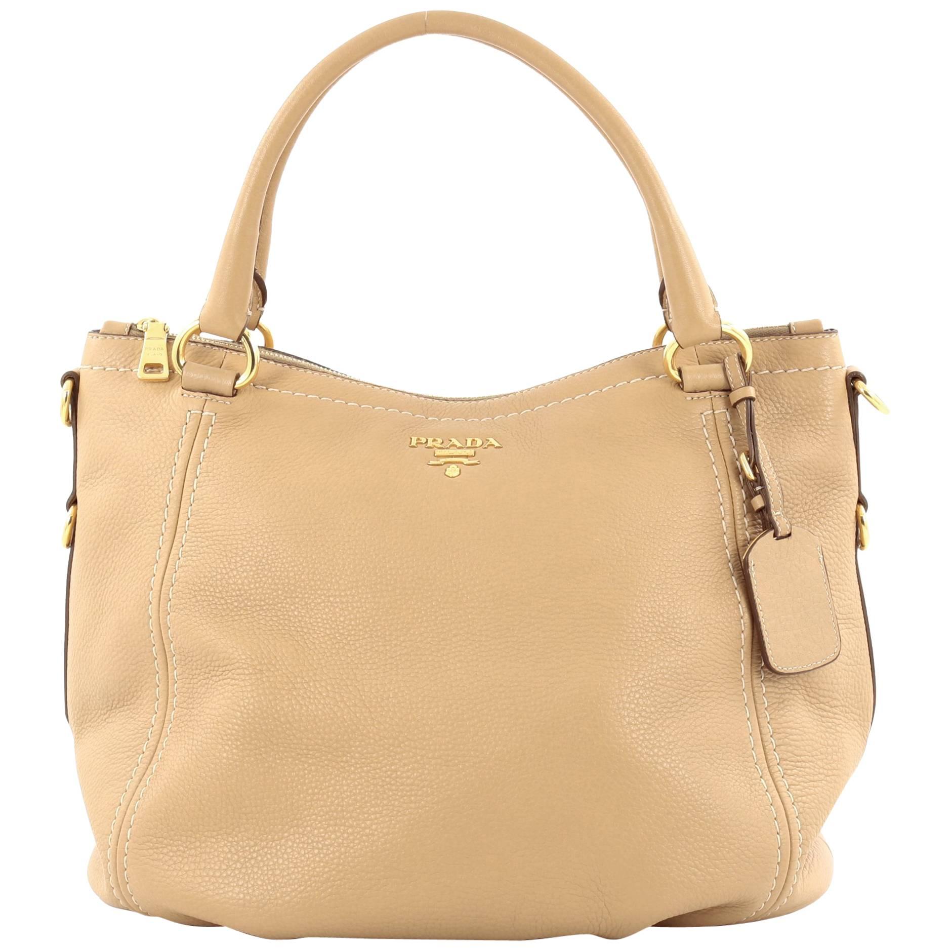 Prada Convertible Satchel Vitello Daino Large