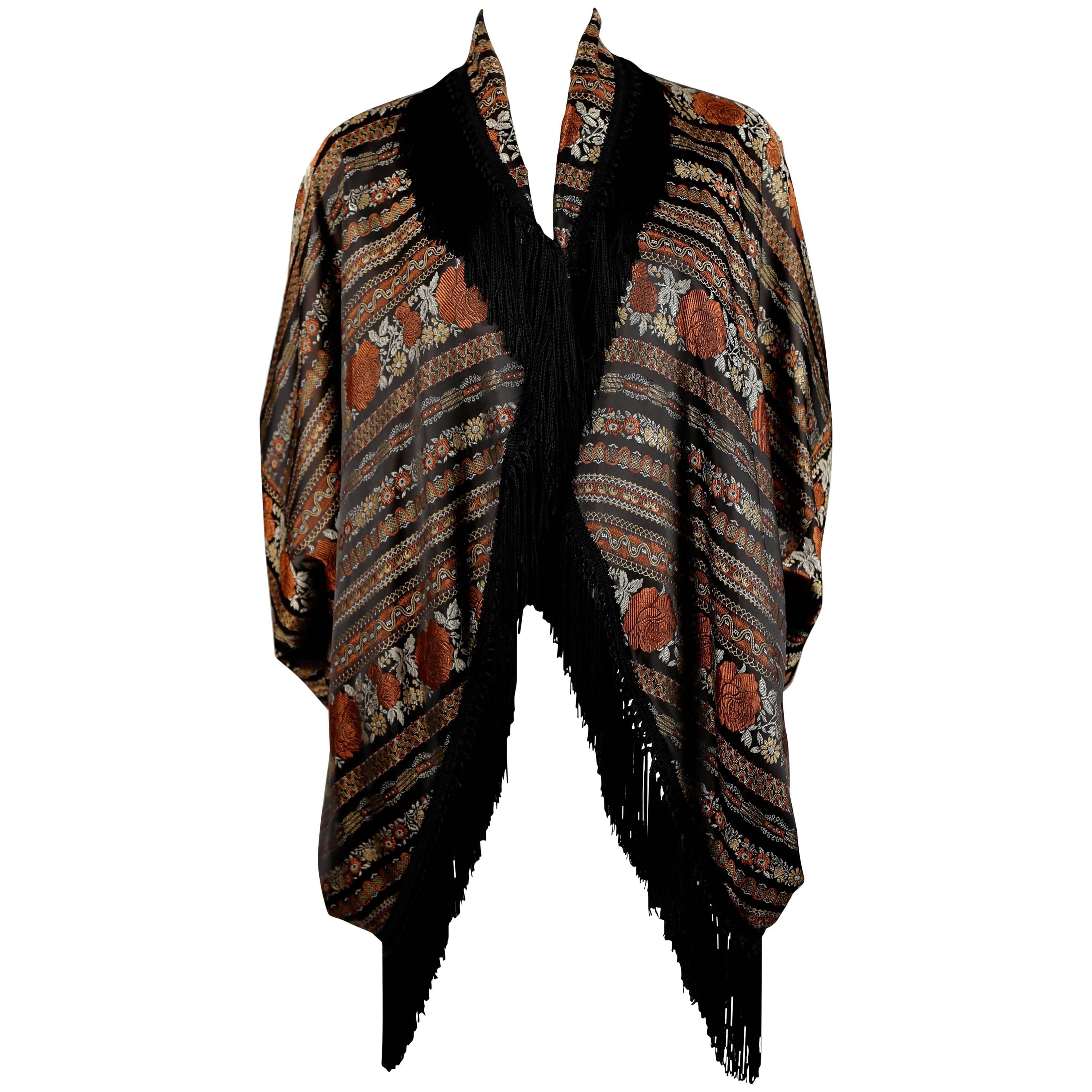 ROMEO GIGLI for CALLAGHAN draped jacket with fringe