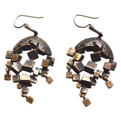 Brutalist Brass Earrings