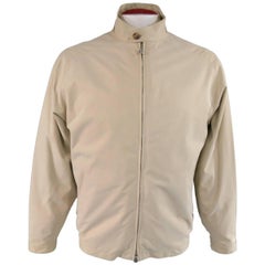 Men's LORO PIANA Jacket 44 Khaki Twill Roadster Pebble Beach Concours D'elegance