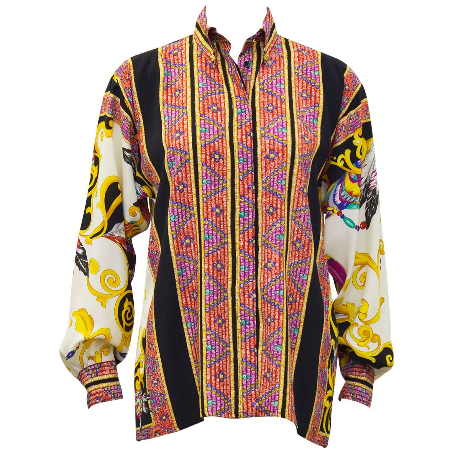 Early 2000's Versace Silk Printed Shirt