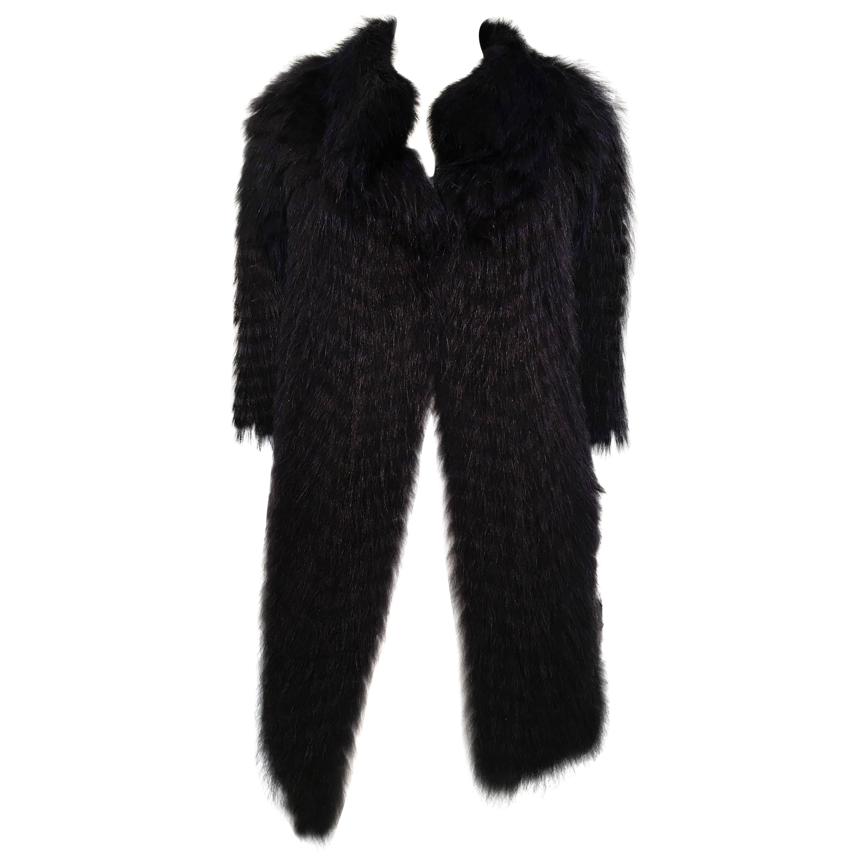 Cassin Dyed Raccoon Fur Coat For Sale