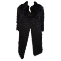 Used Cassin Dyed Raccoon Fur Coat