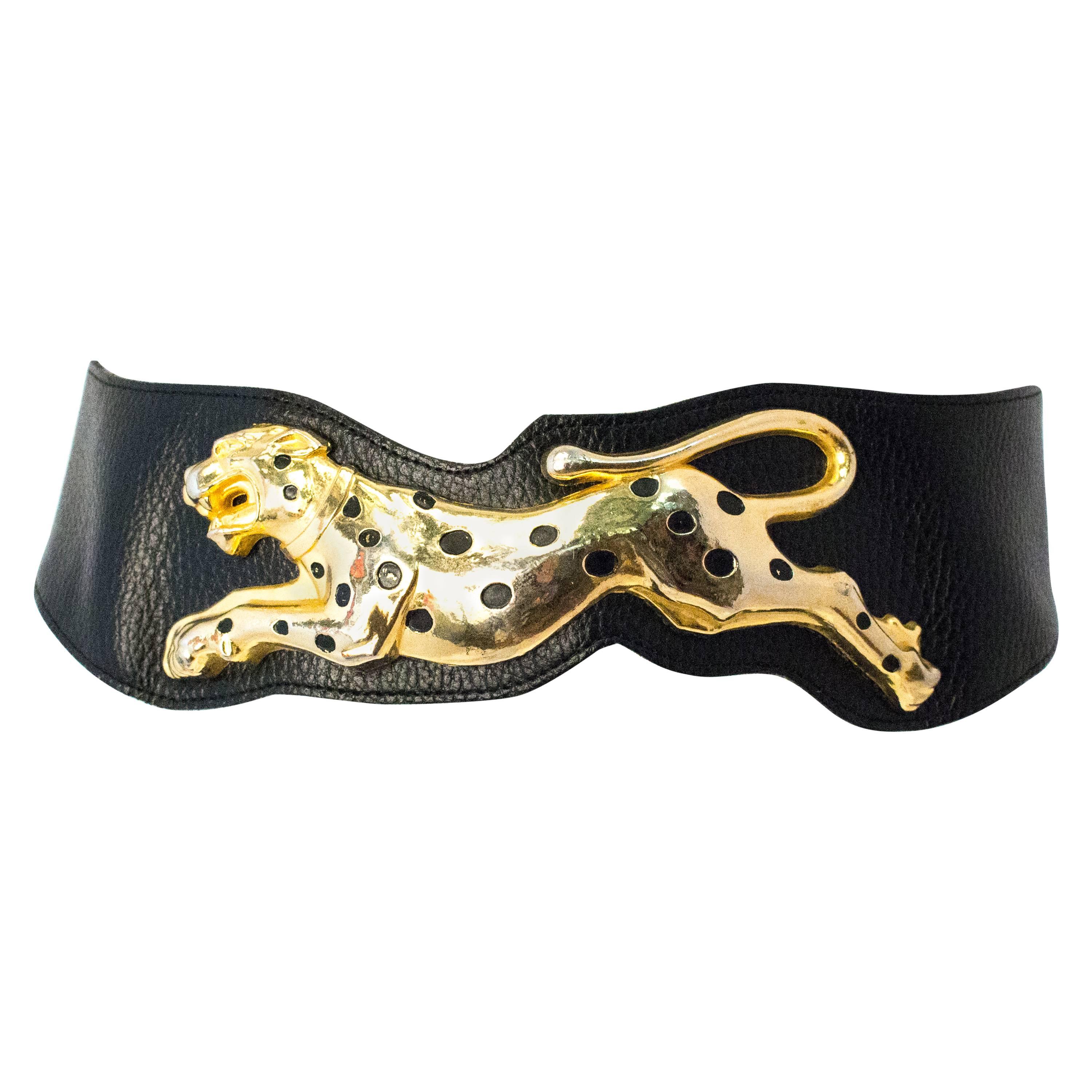 80s Gold Cheetah Belt