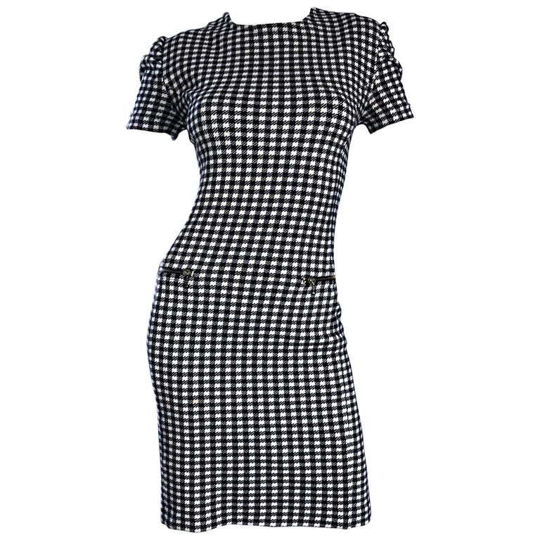 1990s Black and White Gingham Bodycon 90s Checkered Sexy Vintage Cotton Dress For Sale at 1stDibs | 90s gingham dress, 90s checkered dress 1990s Black and White Gingham Bodycon 90s Checkered Sexy Vintage Cotton Dress For Sale at 1stDibs | 90s gingham dress, 90s checkered dress