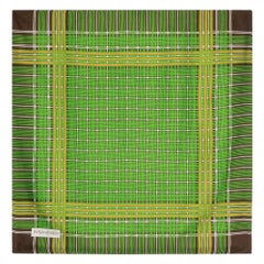 Vintage Yves Saint Laurent YSL Tartan Check Silk Scarf