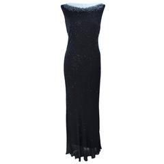 JOVANI Black & White Beaded Gown Size 6 8 7