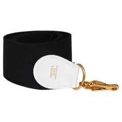 Hermes black & white shoulder strap