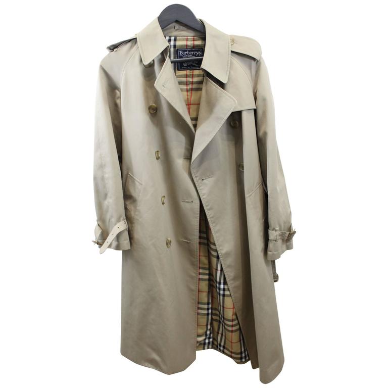 Burberry Vintage Check Trench / Rain Coat with Belt at 1stDibs ...