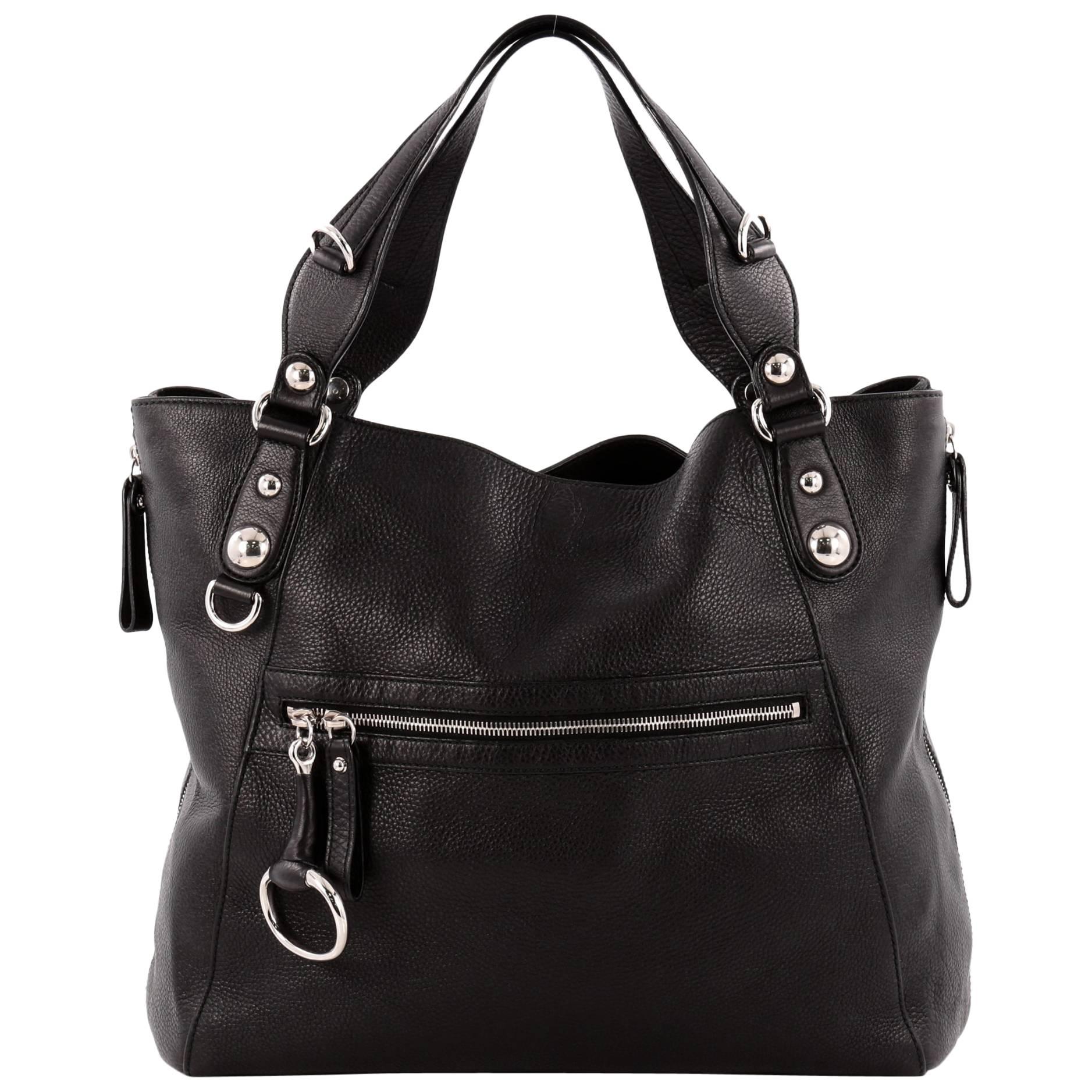 Gucci Icon Bit Zip Tote Leather Large