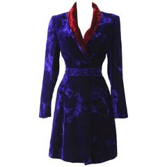 Istante By Gianni Versace Crushed Velvet Evening Coat Fall/Winter 1997