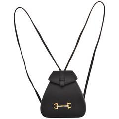 Gucci Black Satin Mini Backpack Handbag 
