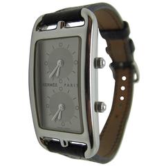 Hermes cape Cod Watch Nantucket 2 Dials in Steel 