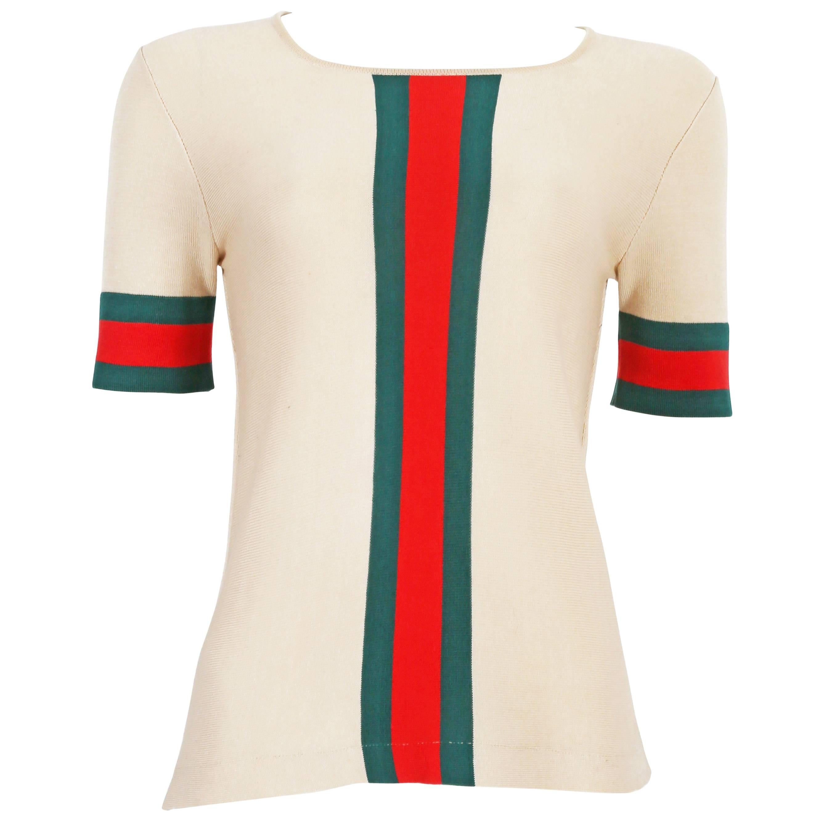 Gucci iconic striped knitted t-shirt, circa 1970s