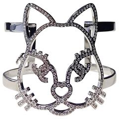 NIB  NEW Chanel ✿*ﾟ2016-17 Kitty Choupette Cat Emoji Cuff Bangle Bracelet