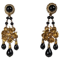 Girandole japonaise française fleur de cerisier  Boucles d'oreilles