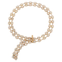 Used Dior Jewelry Belt in Golden Metal and Rhinestones