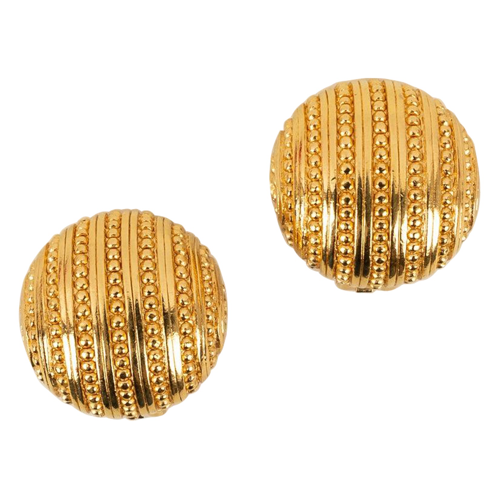 Christian Dior Earrings in Golden Metal