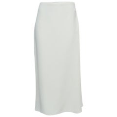 Valentino Cream Silk Midi Skirt M
